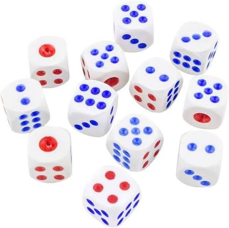 Dados Azul e Vermelho